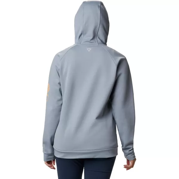 Columbia Womens Tidal Fleece Fz HoodieTradewinds GreyLight Juice Logo