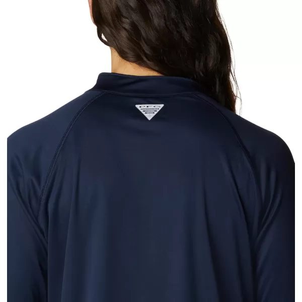 Columbia Womens Tidal Tee 14 ZipCollegiate NavyWhite Logo