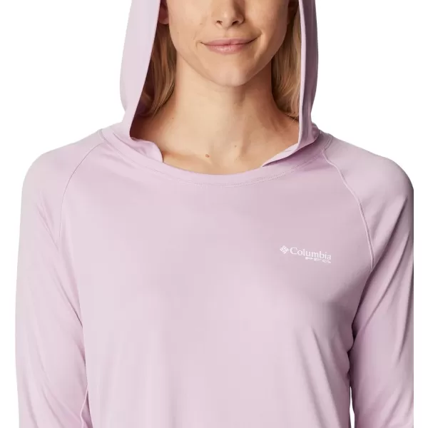 Columbia Womens Tidal Tee HoodieAuraWhite Logo