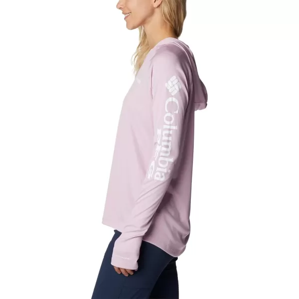 Columbia Womens Tidal Tee HoodieAuraWhite Logo