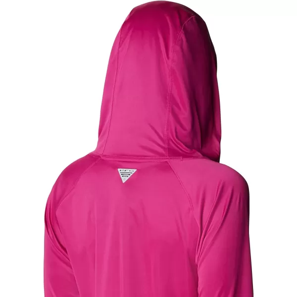 Columbia Womens Tidal Tee HoodieWild FuchsiaWhite Logo
