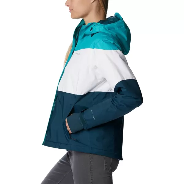 Columbia Womens Tipton Peak Ii Insulated JacketBright Aqua White Night Wave