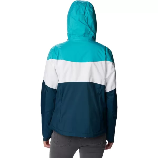 Columbia Womens Tipton Peak Ii Insulated JacketBright Aqua White Night Wave