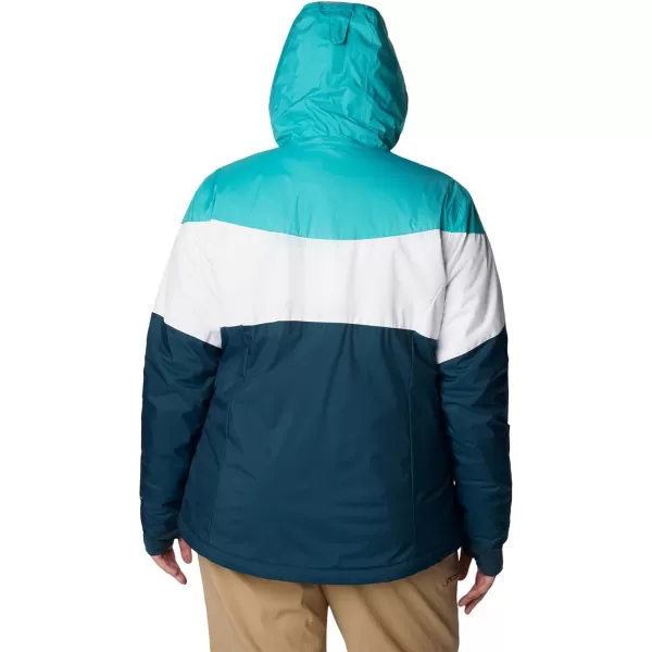 Columbia Womens Tipton Peak Ii Insulated JacketBright Aqua White Night Wave