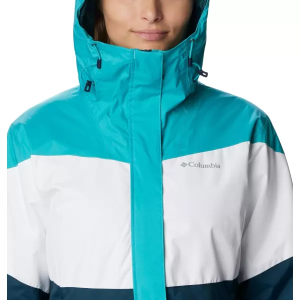 Columbia Womens Tipton Peak Ii Insulated JacketBright Aqua White Night Wave