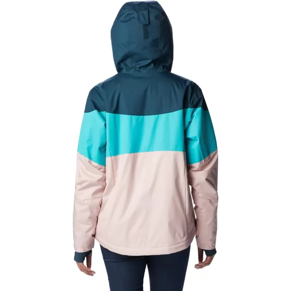 Columbia Womens Tipton Peak Ii Insulated JacketNight Wave Bright Aqua Dusty Pink