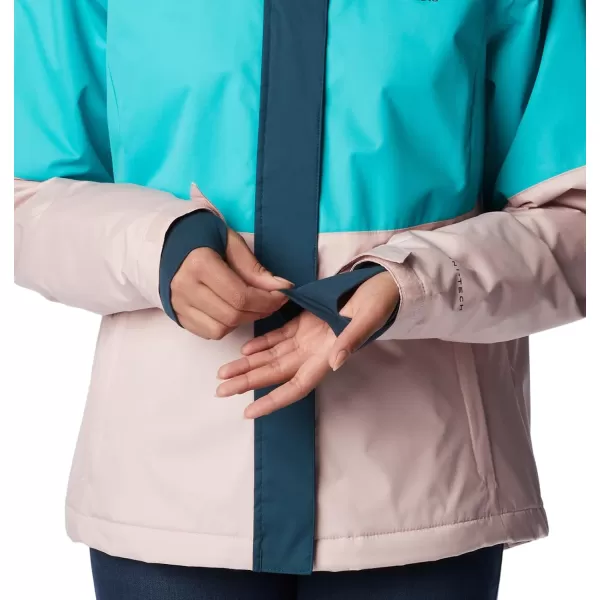 Columbia Womens Tipton Peak Ii Insulated JacketNight Wave Bright Aqua Dusty Pink