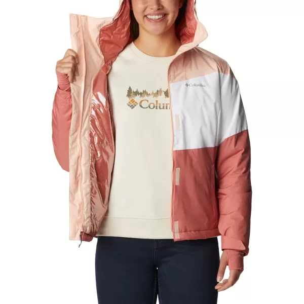 Columbia Womens Tipton Peak Ii Insulated JacketPeach BlossomDark CoralWhite