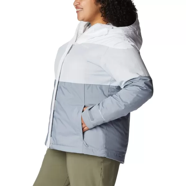 Columbia Womens Tipton Peak Ii Insulated JacketWhite Cirrus Grey Tradewinds Grey