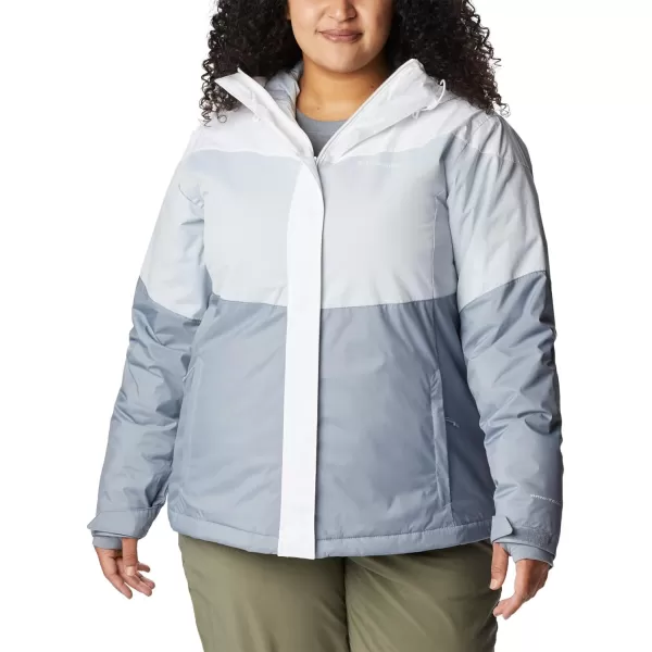 Columbia Womens Tipton Peak Ii Insulated JacketWhite Cirrus Grey Tradewinds Grey