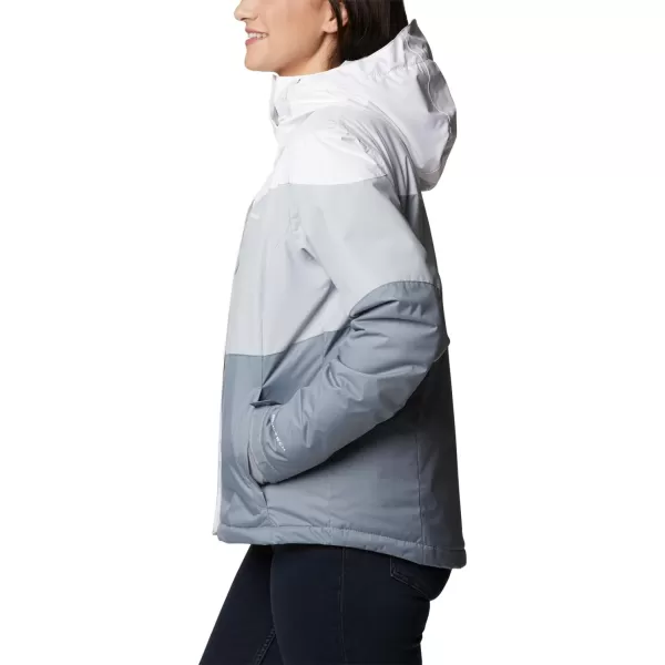 Columbia Womens Tipton Peak Ii Insulated JacketWhite Cirrus Grey Tradewinds Grey