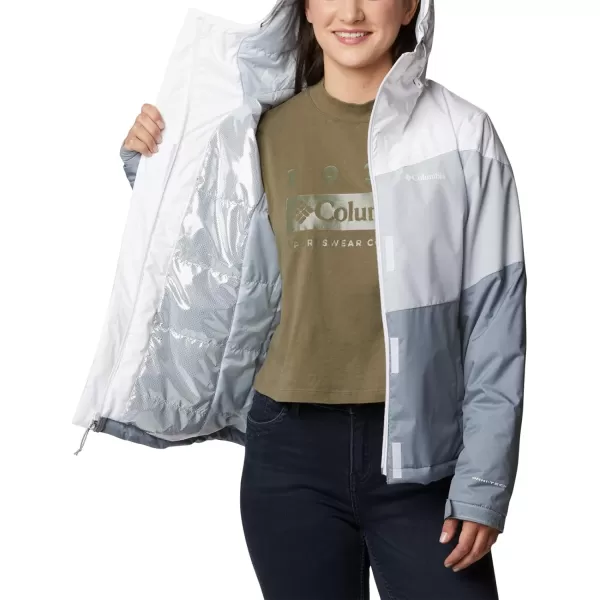 Columbia Womens Tipton Peak Ii Insulated JacketWhite Cirrus Grey Tradewinds Grey