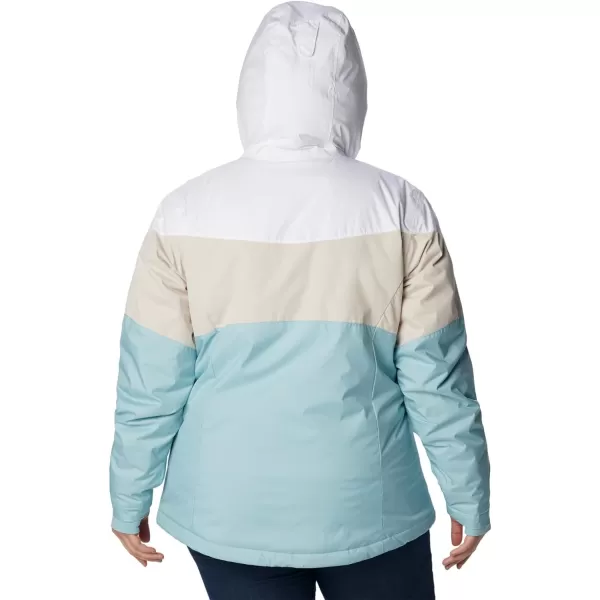 Columbia Womens Tipton Peak Ii Insulated JacketWhite Dark Stone Aqua Haze