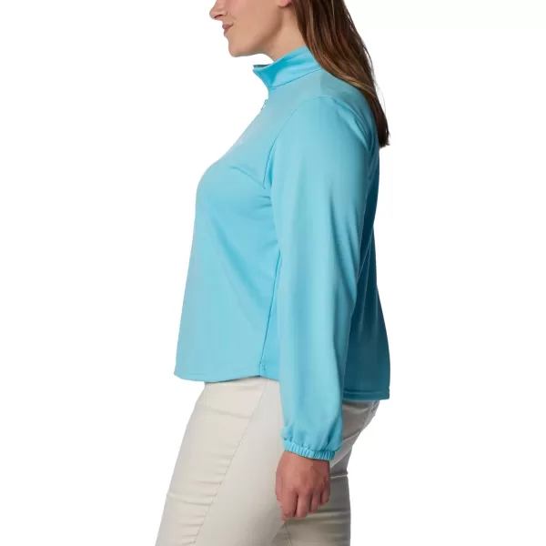 Columbia Womens Trek French Terry Half Zip UpdateAquamarine