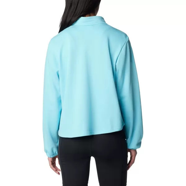 Columbia Womens Trek French Terry Half Zip UpdateAquamarine