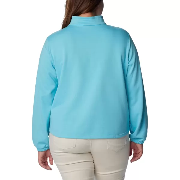 Columbia Womens Trek French Terry Half Zip UpdateAquamarine