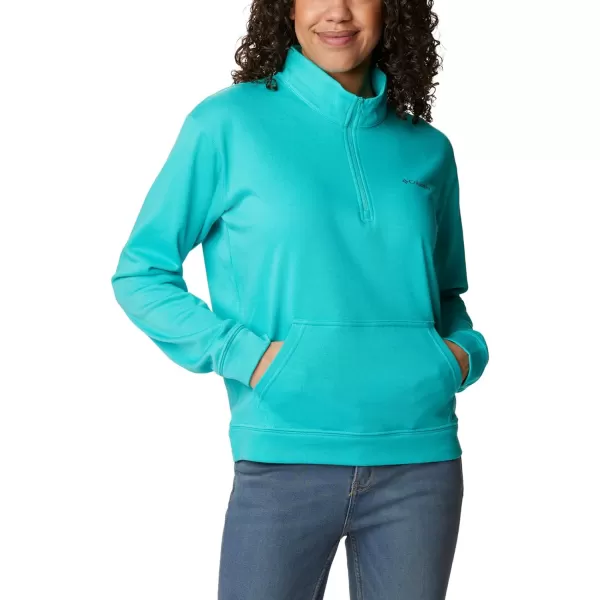 Columbia Womens Trek French Terry Half ZipBright Aqua