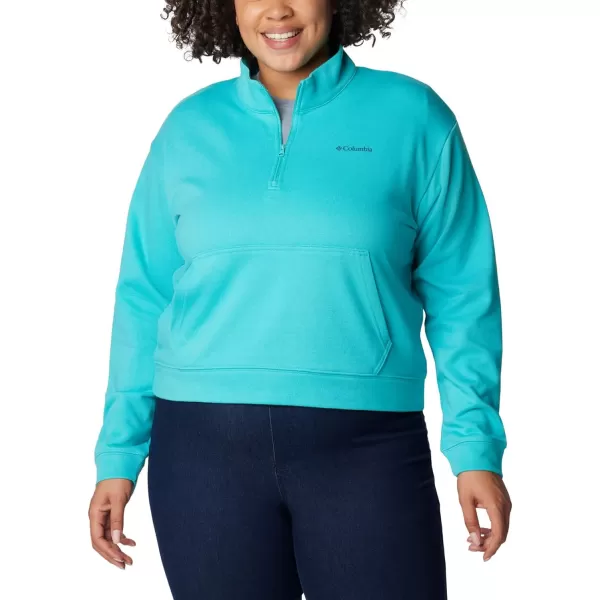 Columbia Womens Trek French Terry Half ZipBright Aqua