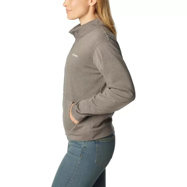 Columbia Womens Trek French Terry Half ZipCity Grey Heather