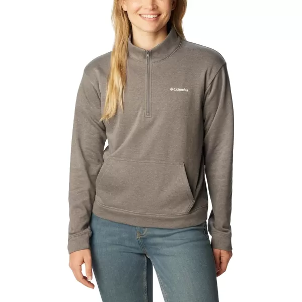 Columbia Womens Trek French Terry Half ZipCity Grey Heather