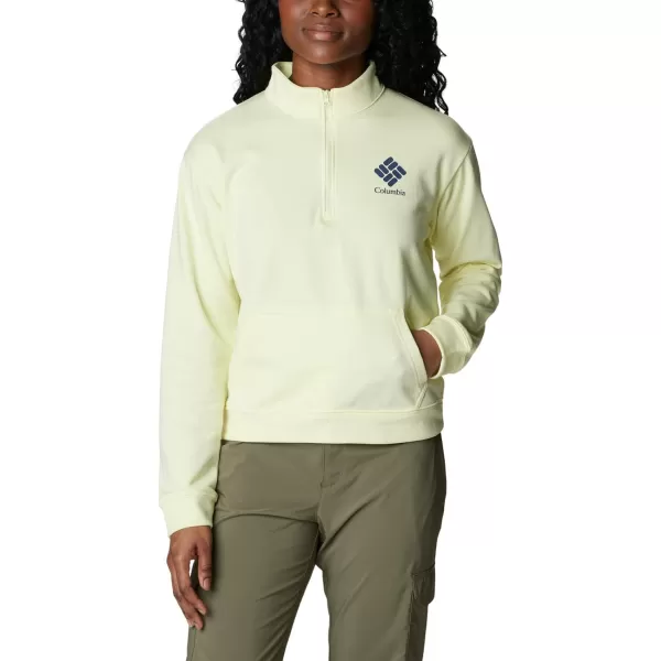 Columbia Womens Trek French Terry Half ZipEndiveNocturnal Stacked Logo