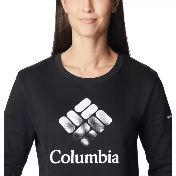 Columbia Womens Trek Graphic CrewBlackWhite Csc Stacked Logo