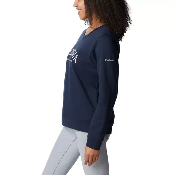 Columbia Womens Trek Graphic CrewCollegiate NavyCsc Collegiate