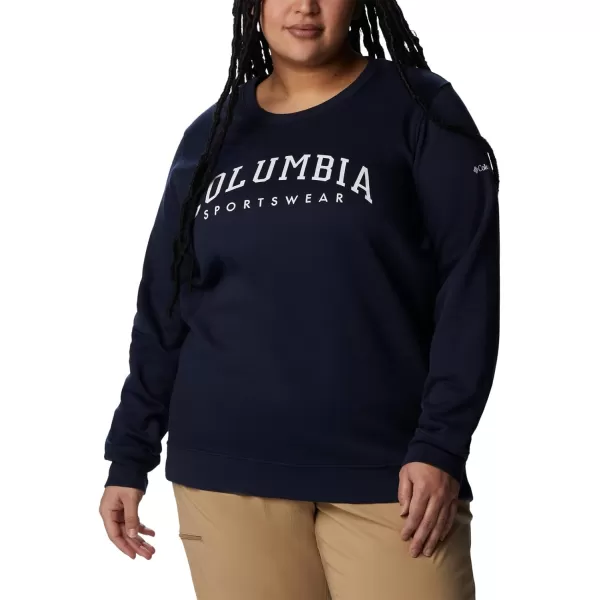 Columbia Womens Trek Graphic CrewCollegiate NavyCsc Collegiate