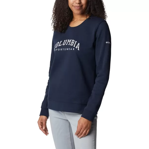 Columbia Womens Trek Graphic CrewCollegiate NavyCsc Collegiate