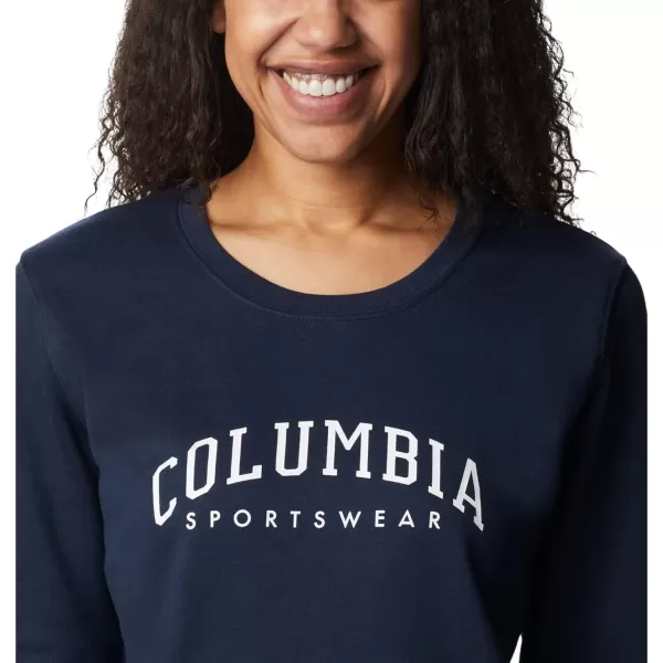 Columbia Womens Trek Graphic CrewCollegiate NavyCsc Collegiate