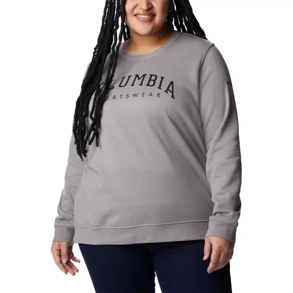 Columbia Womens Trek Graphic CrewLight Grey HeatherCsc Collegiate