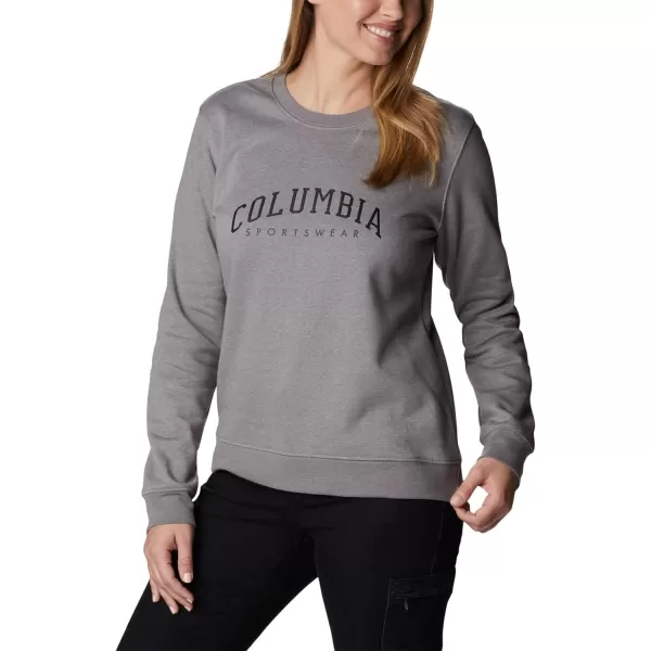 Columbia Womens Trek Graphic CrewLight Grey HeatherCsc Collegiate