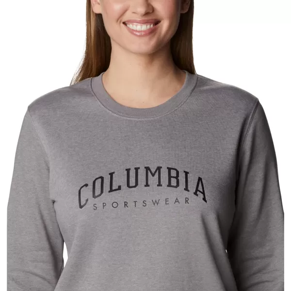 Columbia Womens Trek Graphic CrewLight Grey HeatherCsc Collegiate