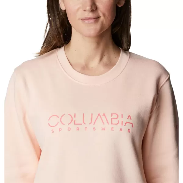 Columbia Womens Trek Graphic CrewPeach BlossomColumbia Stencil