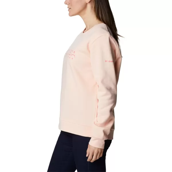 Columbia Womens Trek Graphic CrewPeach BlossomColumbia Stencil