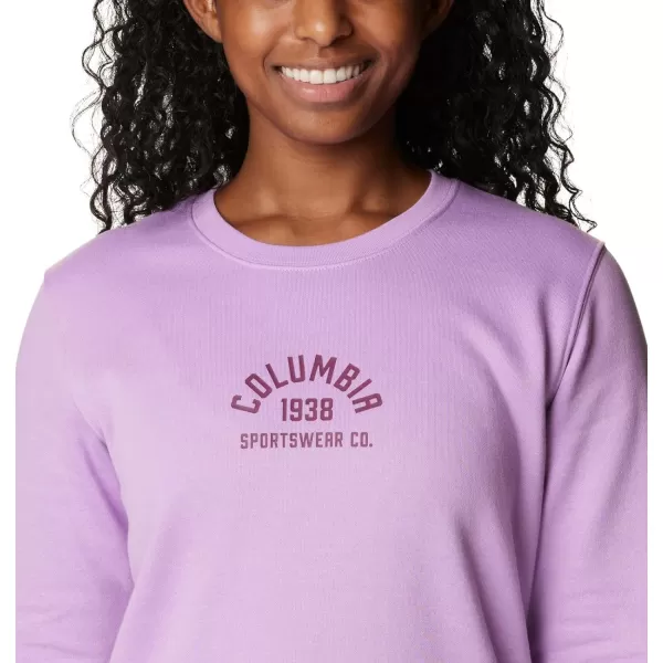 Columbia Womens Trek Graphic CrewPurple