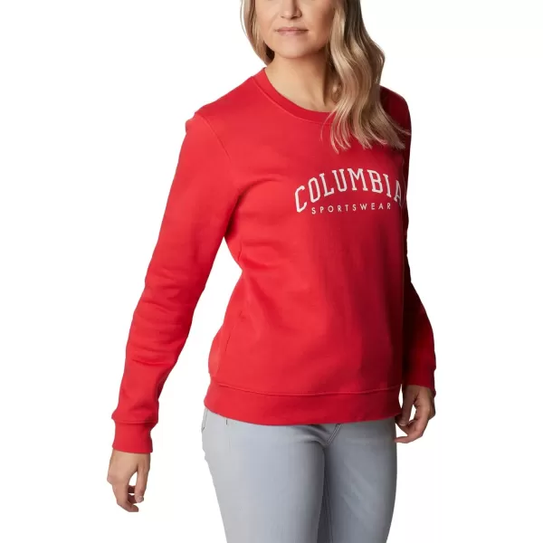 Columbia Womens Trek Graphic CrewRed LilyCsc Collegiate