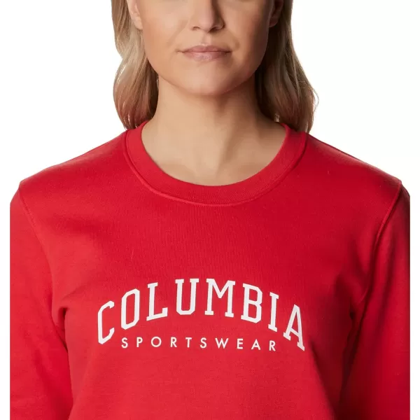 Columbia Womens Trek Graphic CrewRed LilyCsc Collegiate