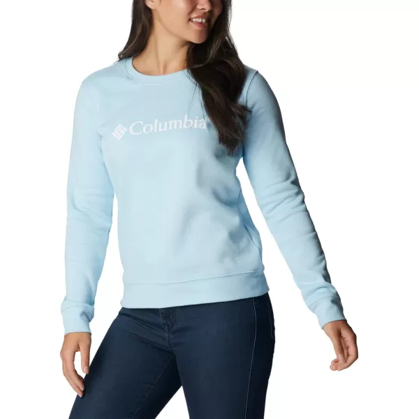 Columbia Womens Trek Graphic CrewSpring BlueWhite Logo