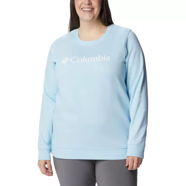 Columbia Womens Trek Graphic CrewSpring BlueWhite Logo