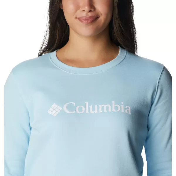 Columbia Womens Trek Graphic CrewSpring BlueWhite Logo