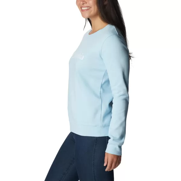 Columbia Womens Trek Graphic CrewSpring BlueWhite Logo