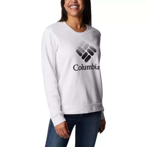 Columbia Womens Trek Graphic CrewWhiteBlack Csc Stacked Logo