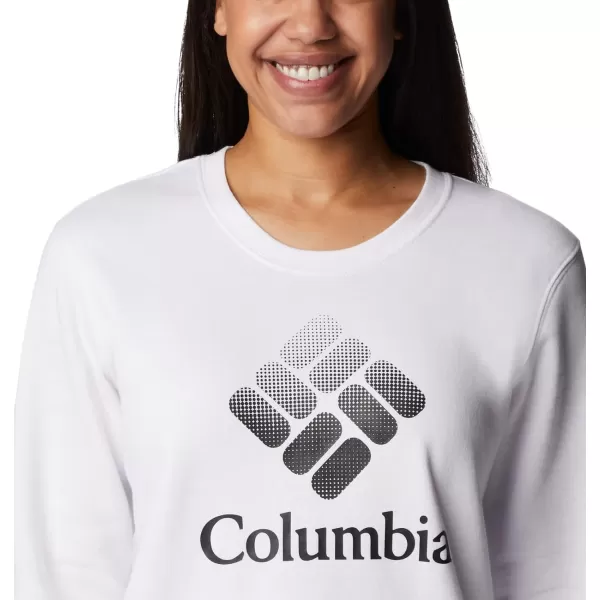 Columbia Womens Trek Graphic CrewWhiteBlack Csc Stacked Logo