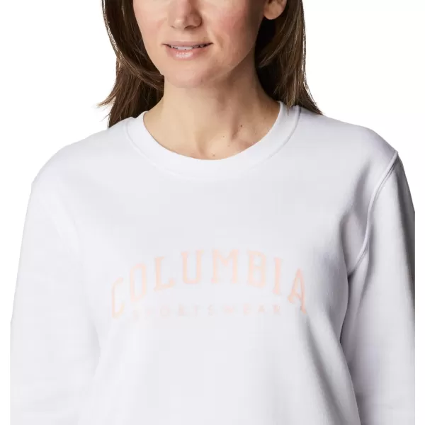 Columbia Womens Trek Graphic CrewWhiteCsc Collegiate