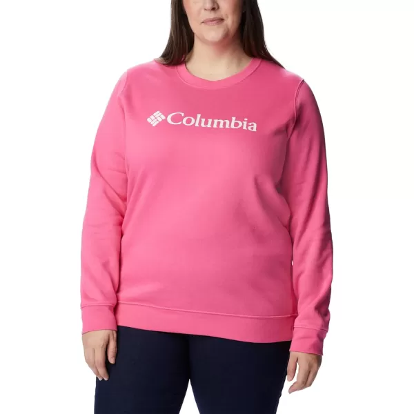 Columbia Womens Trek Graphic CrewWild GeraniumWhite Logo