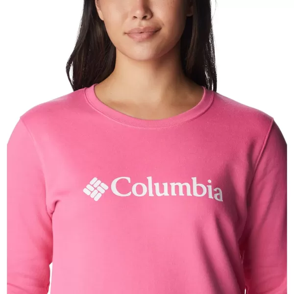 Columbia Womens Trek Graphic CrewWild GeraniumWhite Logo