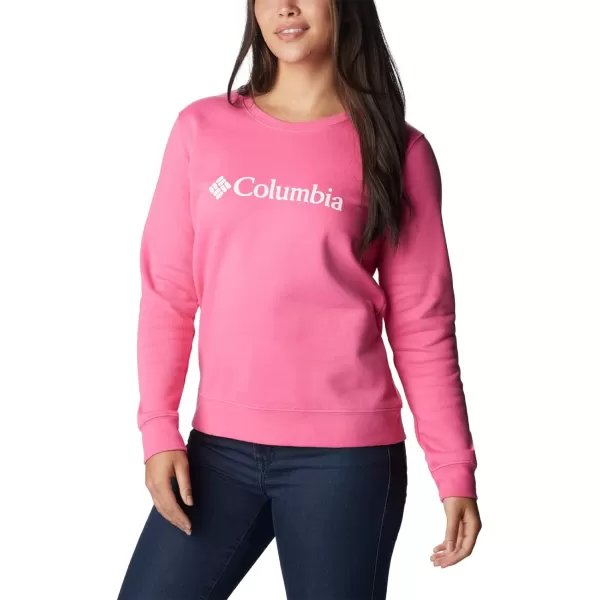 Columbia Womens Trek Graphic CrewWild GeraniumWhite Logo