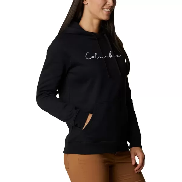 Columbia Womens Trek Graphic HoodieBlackScript Logo