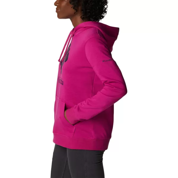 Columbia Womens Trek Graphic HoodieWild FuchsiaStacked Gem